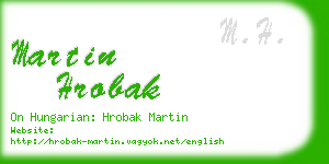 martin hrobak business card